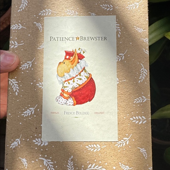 French bulldog Christmas ornament by Patience Brewster. VINTAGE. NWT 🌟 - Picture 5 of 8